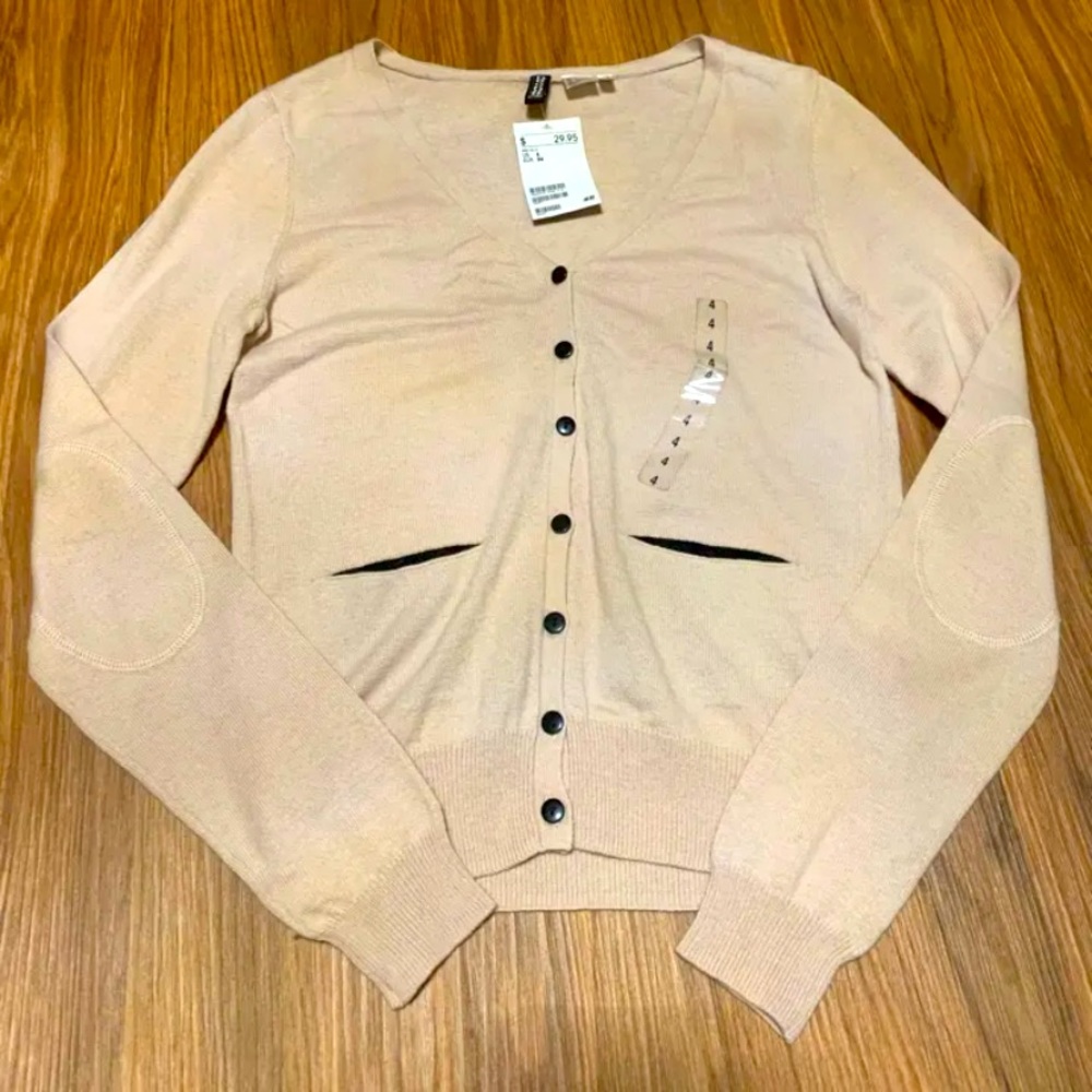 NWT H&M beige cardigan